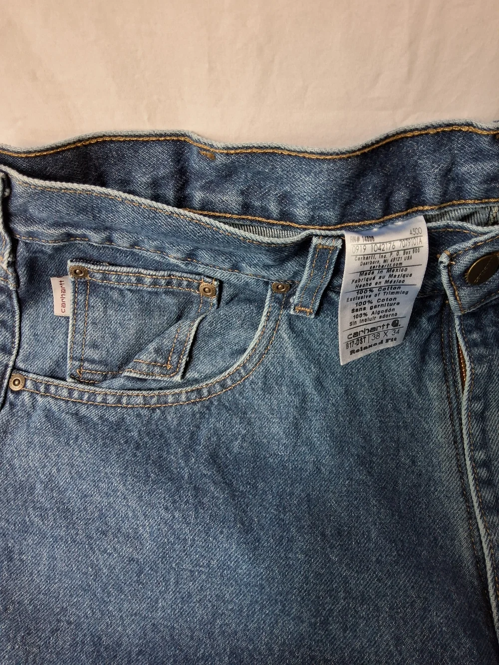 Carhartt Men's Relaxed Fit Tapered‎ Leg Jeans - Denim Blue